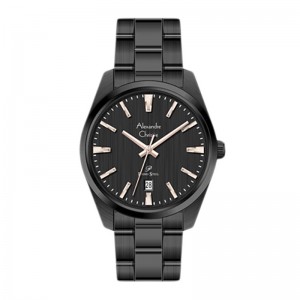 Alexandre Christie AC 1035 Black Rosegold Lady Steel LDBIPBARG